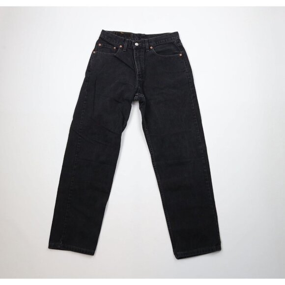 Levi's Other - Vintage Y2K 2000 Levis 550 Mens 29x30 Faded Relaxed Fit Denim Jeans Black Cotton